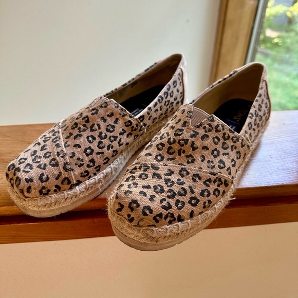 Tom’s Leopard Print Espadrilles, EXCELLENT 7 - Picture 4 of 6